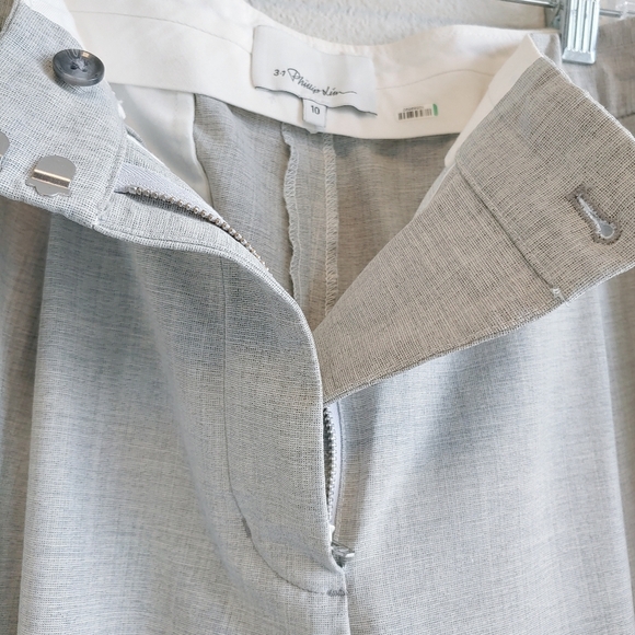 3.1 Phillip Lim Gray Virgin Wool Blend High Waisted Pants Sz 10 Quiet Luxury - Picture 5 of 11
